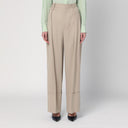 Pantalones anchos de color mandarina de lana de Victoria Beckham