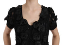 Elegant Black Sheath Silk Dress - Allure Absolue