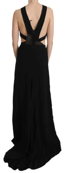 Elegant Flare Maxi Evening Dress with Crystal Accents - Allure Absolue