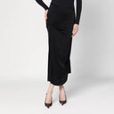 Victoria Beckham schwarzer Midirock mit Drapierung