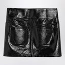 Courreges Courrèges Black Belted Vinyl Mini Skirt
