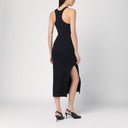 Courreges Courrèges 블랙 골지 미디 드레스