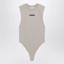 Fear of God Essentials Sleeveless greige cotton-blend bodysuit