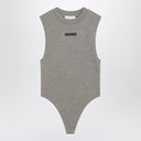 Fear of God Essentials Sleeveless grey cotton-blend bodysuit