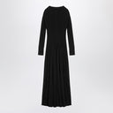 Vestido preto de viscose Victoria Beckham com recorte