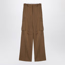 Pantalones cargo de algodón color tabaco Victoria Beckham