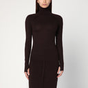 Victoria Beckham Brown turtleneck sweater in wool