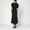 Vestido midi verde escuro de cetim Victoria Beckham