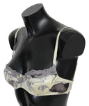 Beige Lace Balconcino Silk Bra - Allure Absolue