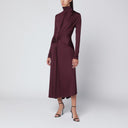 Vestido midi Victoria Beckham em Bordeaux com entrelaçamento com nó