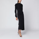 Victoria Beckham Black midi dress in draped jersey