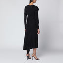 Victoria Beckham Black midi dress in draped jersey