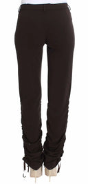 Chic Brown Casual Trousers for Sophisticated Style - Allure Absolue
