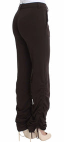 Chic Brown Casual Trousers for Sophisticated Style - Allure Absolue
