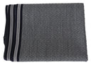 Sciarpa avvolgente unisex per collo in lana 100% con motivo a righe grigie