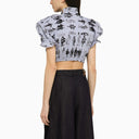 Blusa de algodão com laço e ombro Vivienne Westwood