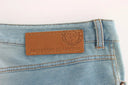Elegant Light Blue Capri Jeans Ermanno Scervino
