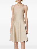 Vestido curto flare jacquard Barocco Versace