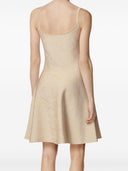 Vestido curto flare jacquard Barocco Versace