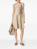 Vestido curto flare jacquard Barocco Versace