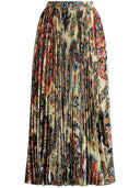 Falda midi plisada con estampado de paisley de Etro