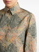 Etro Patchwork-Print Popeline-Hemd