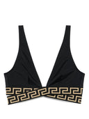 Top de bikini con estampado greca de Versace