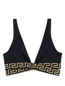 Top bikini Versace con stampa greca