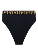 Slip bikini Versace con fascia logo