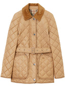 Burberry EKD-embroidered diamond-quilted jacket