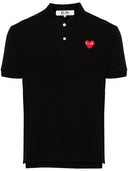 Comme Des Garcons Heart-patch polo shirt