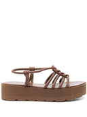 Sandalias de cuero marrón Gianvito Rossi