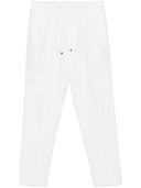 Brunello Cucinelli linen blend drawstring trousers