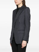 Blazer risca de giz Tom Ford de abotoamento simples