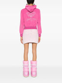 Sudadera con capucha y cremallera Balenciaga con logotipo de strass