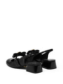 Décolleté slingback in vernice con nastro Versace Gianni 35 mm