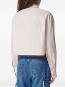 Camicia corta boxy a righe con catena Versace