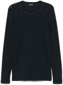 Fabiana Filippi Black Filo Diamante-Detail T-Shirt