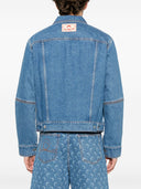 Marine Serre Jeansjacke mit Halbmond-Motiv