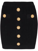 Falda de punto adornada con botones de Balmain