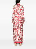 F.R.S. F.R.S. Seidenkrepp langer Kaftankleid