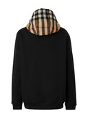 Sudadera con cremallera de mezcla de algodón Burberry Check
