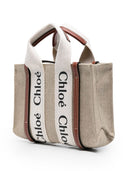 Chloé Woody kleine Leinentasche