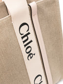 Chloé Woody Leinwand mittelgroße Tragetasche