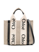 Borsa a mano mini in lino Woody di Chloé