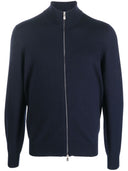 Cardigã de cashmere Brunello Cucinelli com zíper e gola alta
