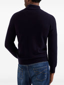 Maglione Brunello Cucinelli in cashmere con mezza cerniera
