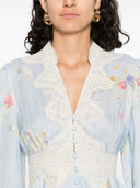 Zimmermann Lucky tauchendes Spitzen-Minikleid