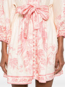 Zimmermann Lucky Leinen Mini Kleid
