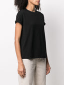 Camiseta de gola careca com aplicação de latão Brunello Cucinelli